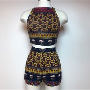 Free people top and shorts set