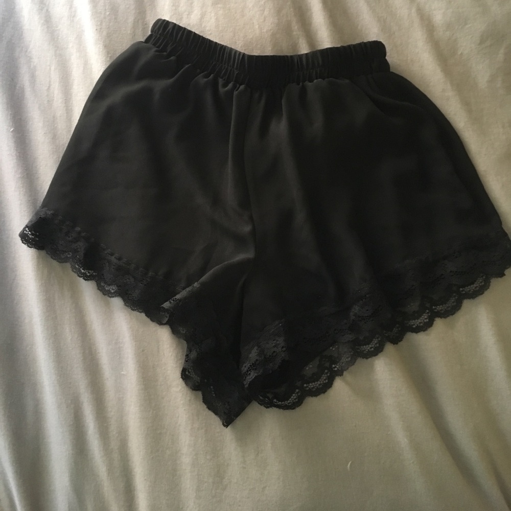 Black Lace Shorts