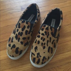 Steve Madden Leopard Print Slip on Sneakers