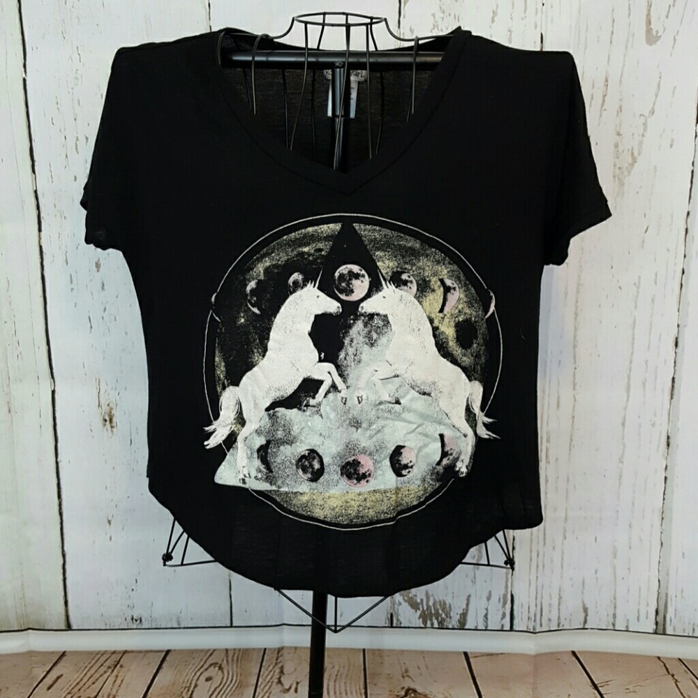 Rocker Girl Unicorn printed tee, size XXL