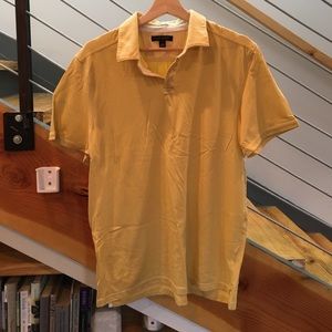 Soft yellow men's polo shirt