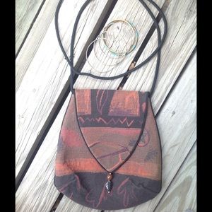 Vintage Boho Embroidered Crossbody Purse