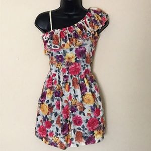 Floral One-Shoulder Romper