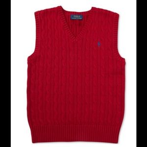 Red Polo Sweater  Vest