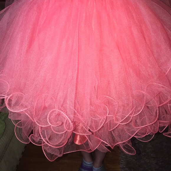 A hand beated  polyester and chiffon pink dress - Picture 5 of 6