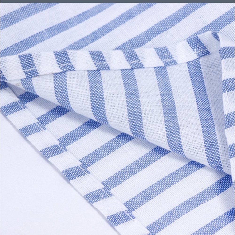 LAST ONE‼️Blue striped cotton romper - Picture 4 of 5