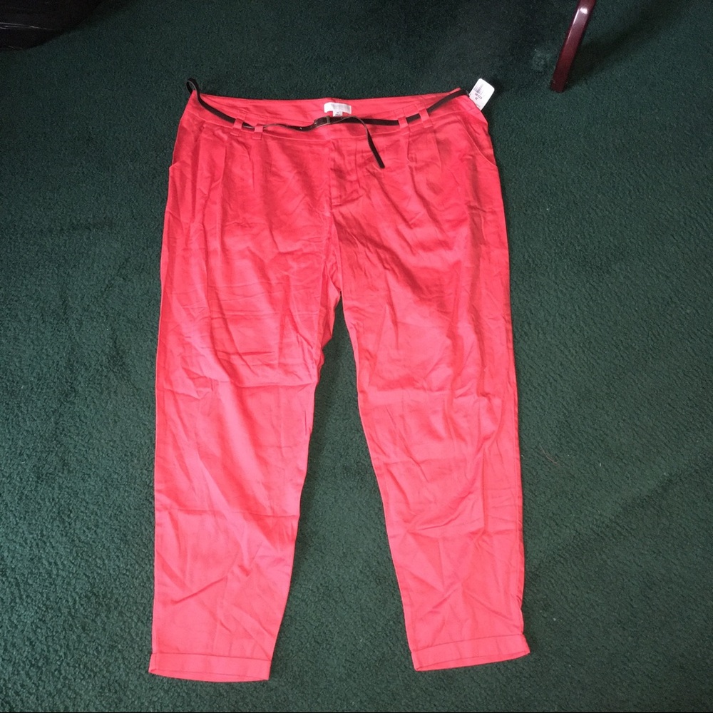 Forever 21+ orange ankle pants size 20