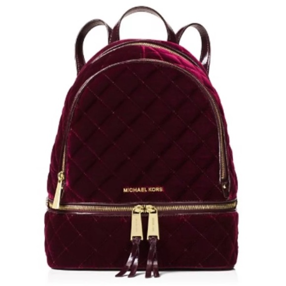 FLASH SALE Michael Kors Plum Velvet Rhea Backpack main image 5