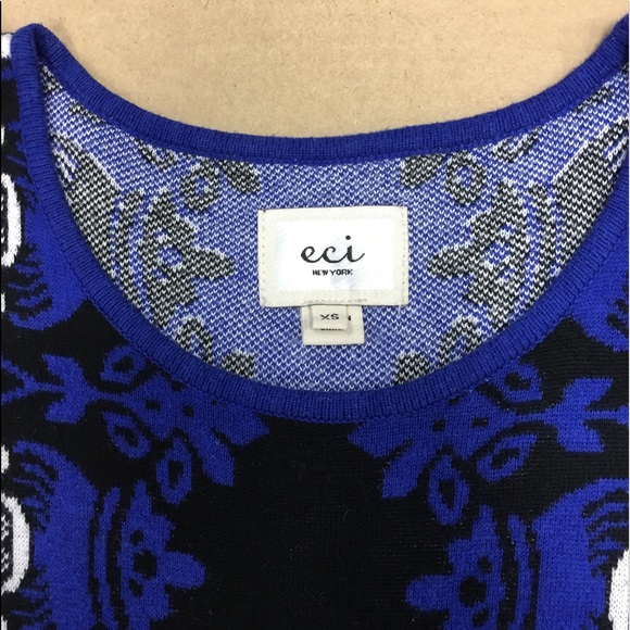 ECI intarsia 3/4 sleeves sweater dress.XS - Picture 3 of 4