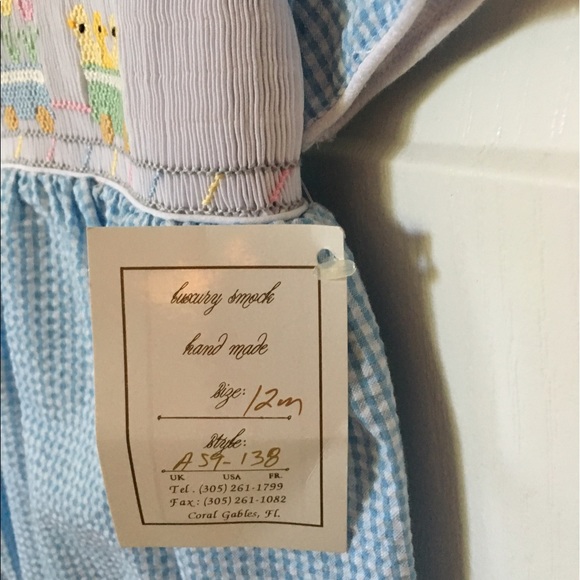 Anavani lux. smock 12 mo romper. NWT. Smock train - Picture 2 of 4