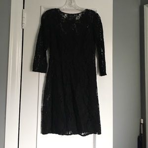 Black, Lace Madewell Dress