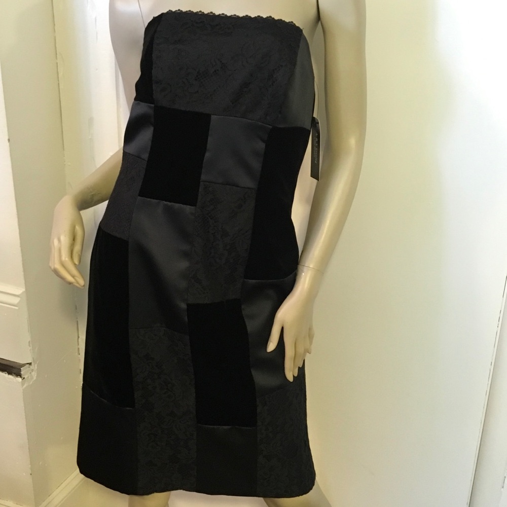 ABS EVENING Allen Schwartz Dress 10 Black NWT