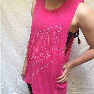 Pink Nike Muscle T