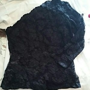 bebe Black Lace Top