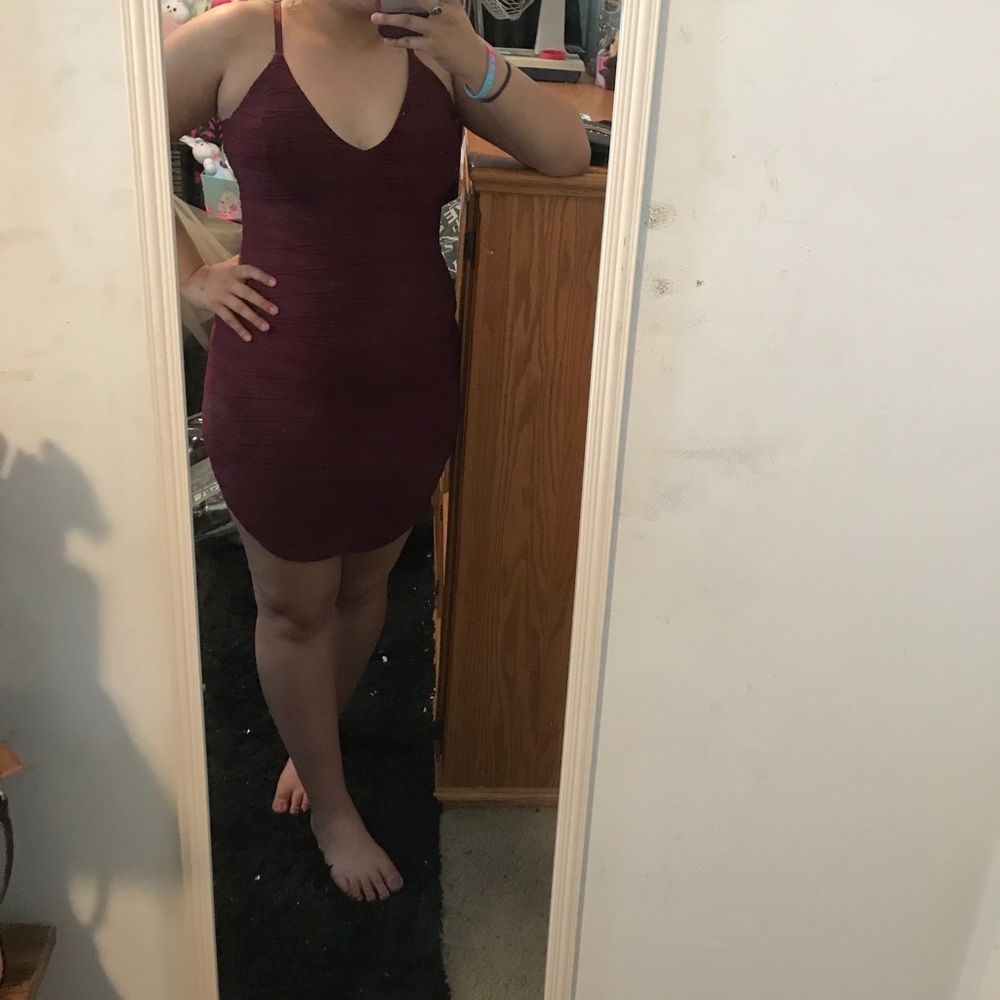 Burgundy club dress