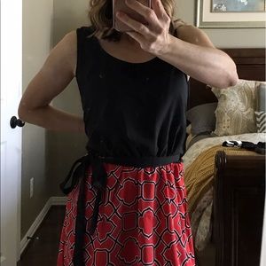 NWT Black and red print dress