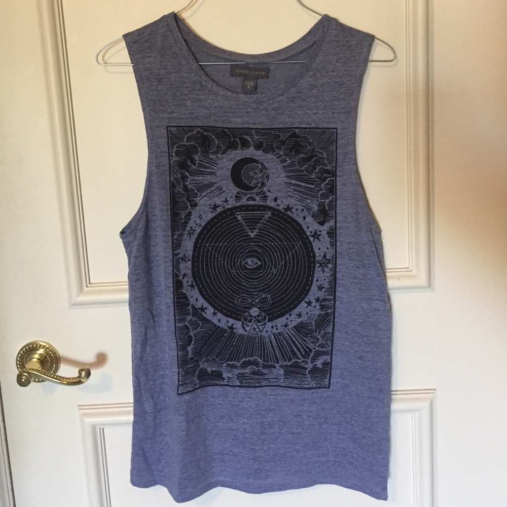 Heathered Moon and Stars Tank