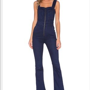 7 for all mankind denim jumpsuit