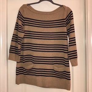 LOFT 3/4 sleeve sweater with front pockets