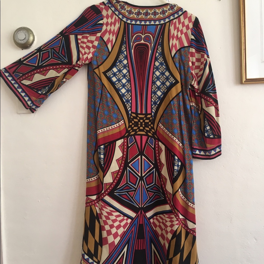 Abstract Multicolored Pattern Cardigan Geometric - image 2