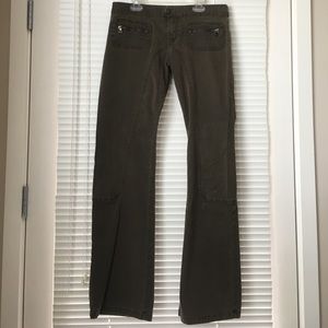 Guess Jeans Army Green Low Rise Bootcut Pants 29