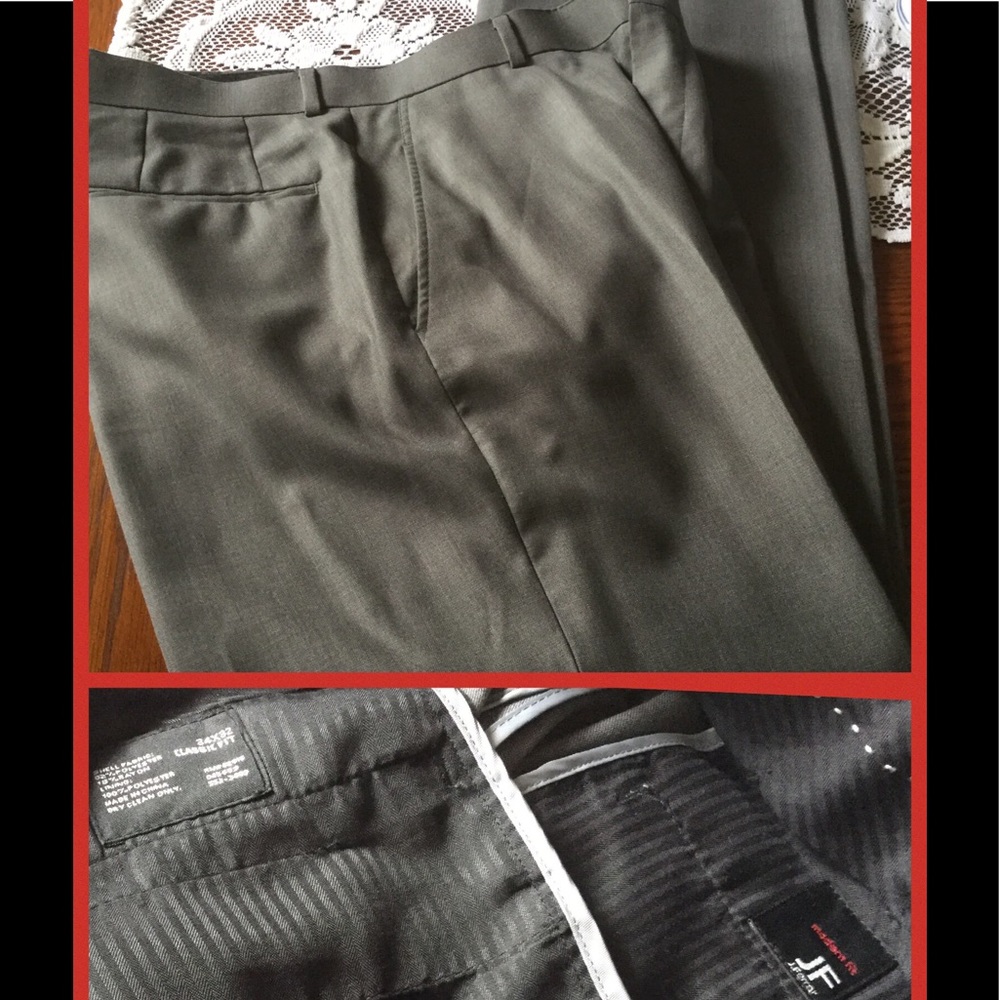👖SOLD Men's J Ferrar Gray Slacks 34 x 32