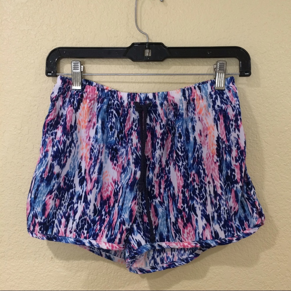 Cotton on abstract multicolor flowy shorts