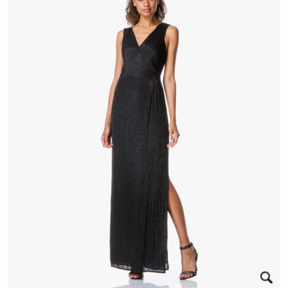 DIANE VON FURSTENBERG LONG BEADED EVENING GOWN