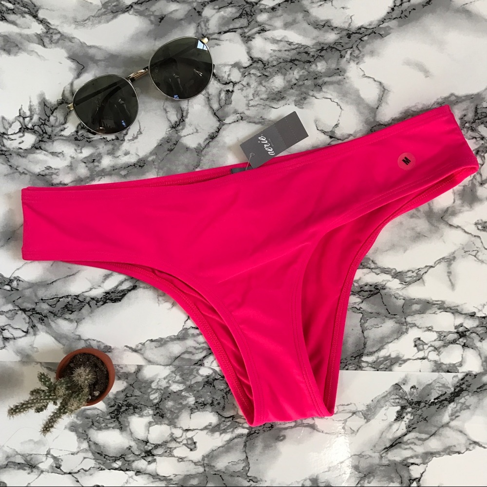 NWT Aerie Hot Pink Hipster Bikini Bottoms