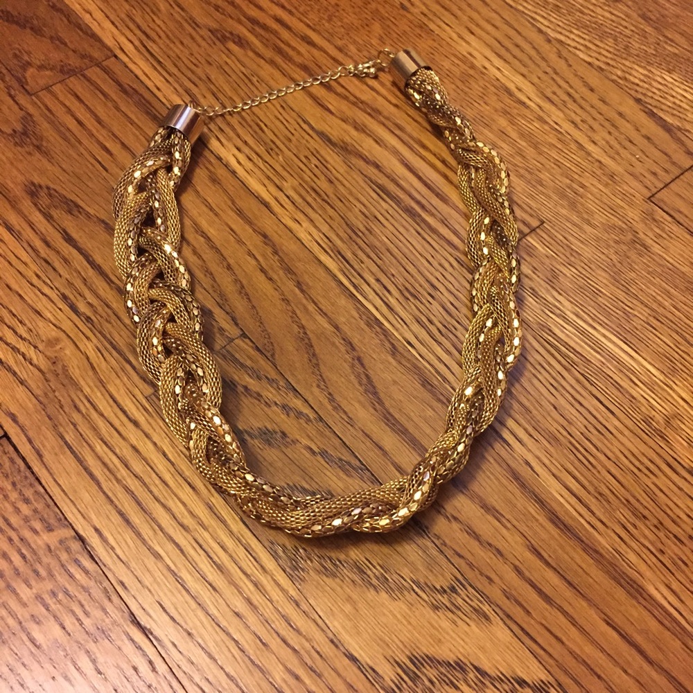 Gold Chain Link Statement Necklace