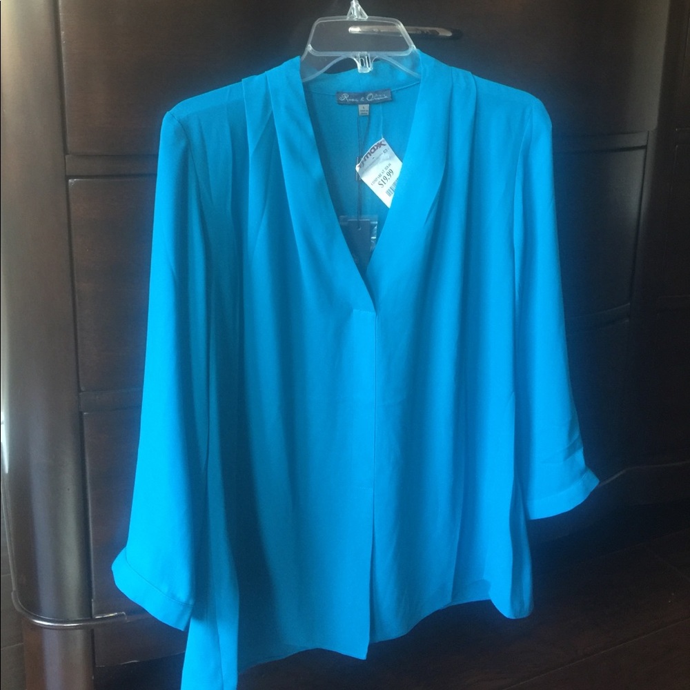 Blue turquoise blouse