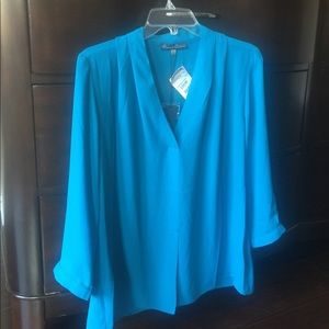 Blue turquoise blouse