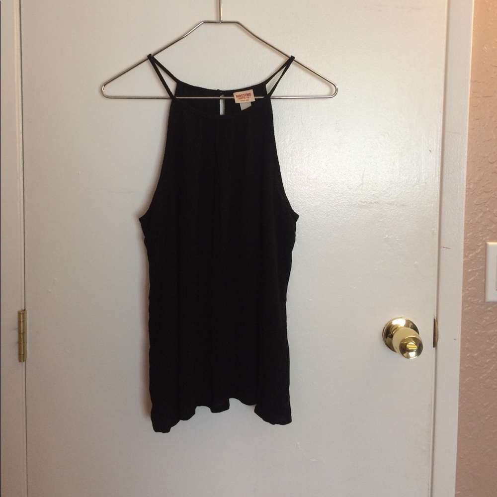 Mossimo black high neck tank top