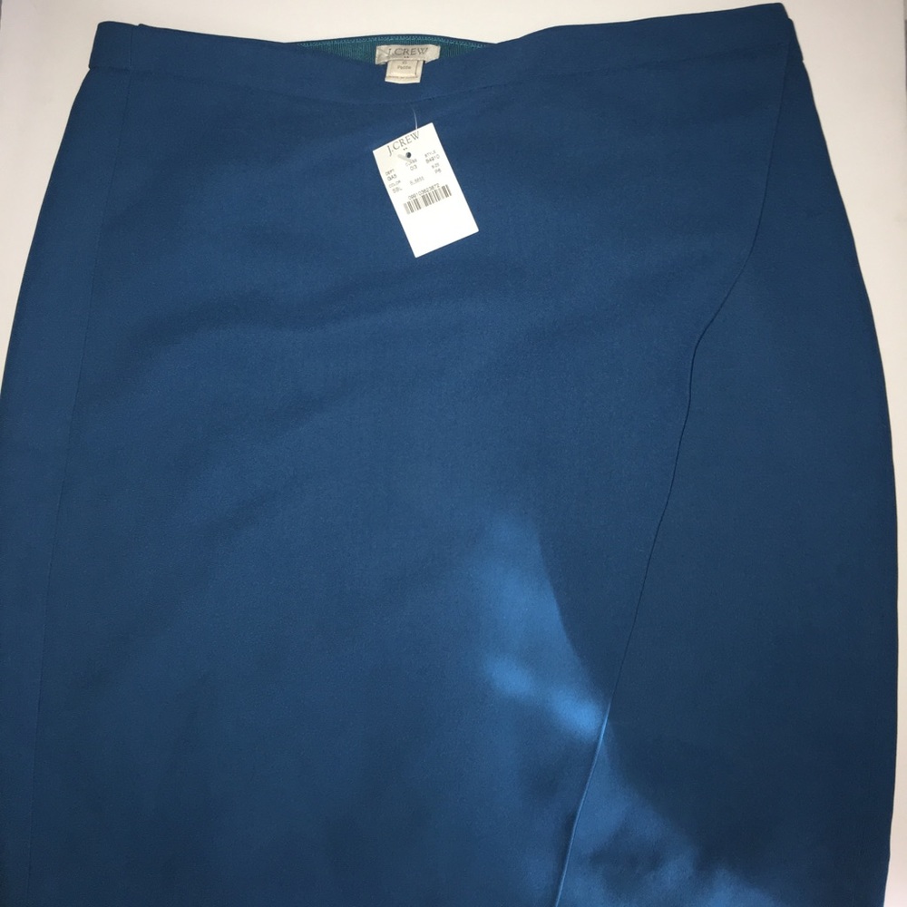 J.Crew Petite Wrap Pencil Skirt in Crepe