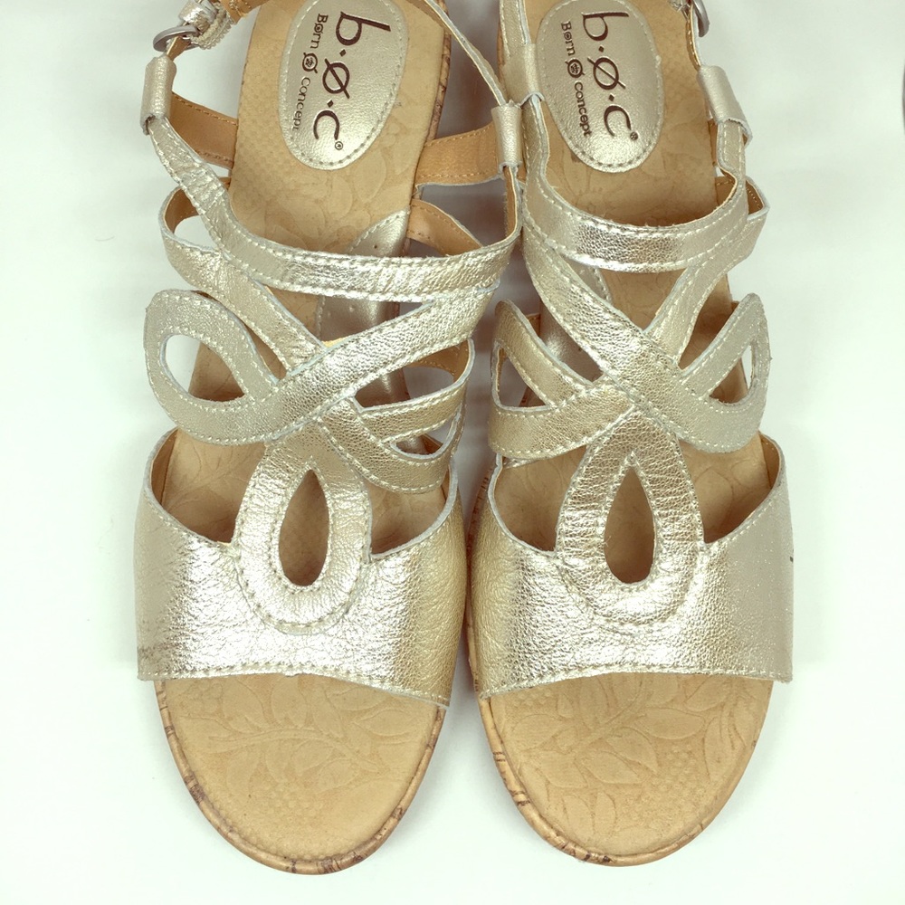 BOC by BORN Gold Wedge Sandals