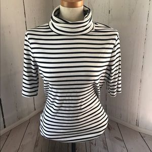 Merona XXL short sleeve striped turtleneck