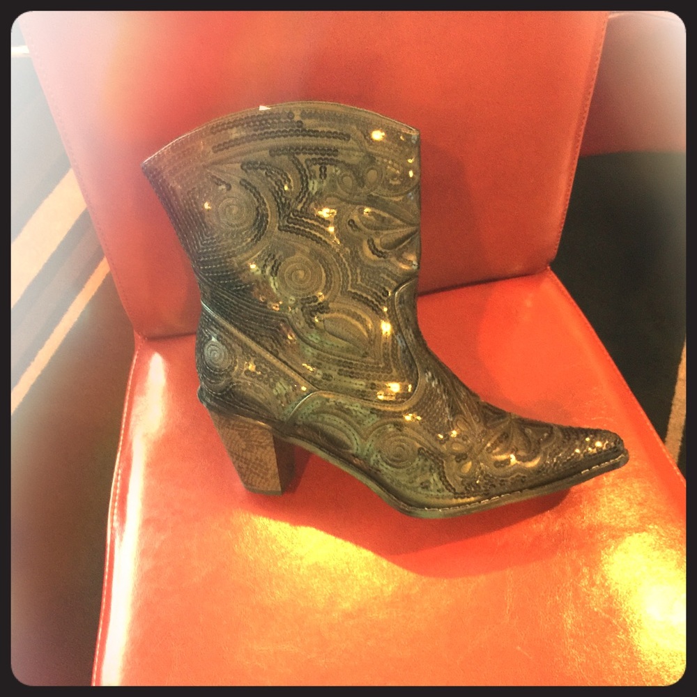 Sequin cowboy boots