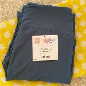 LuLaRoe OS leggings. Slate blue/grayish. New.