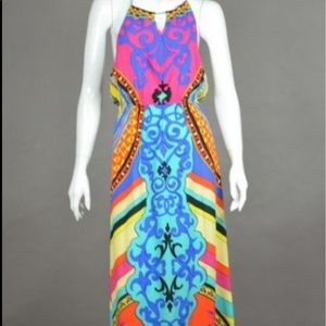 Multicolored & printed maxi dress