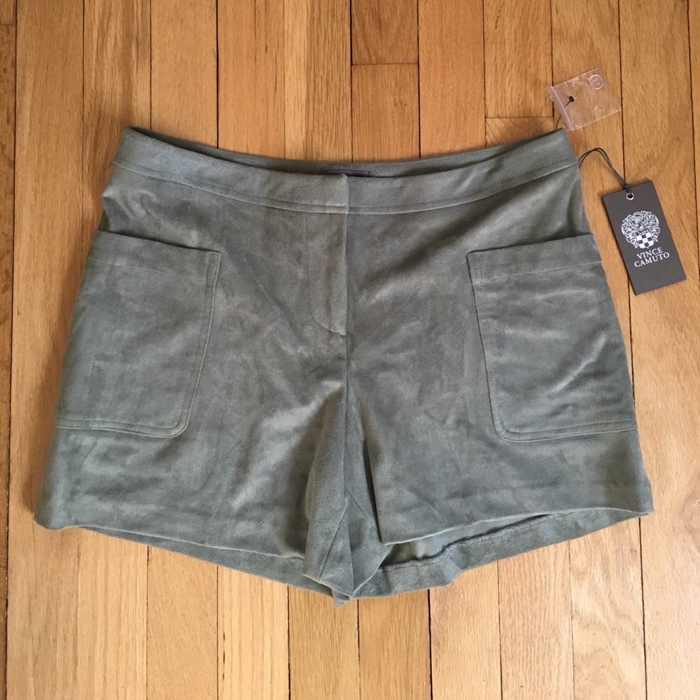 Vince Camuto Green Suede Shorts