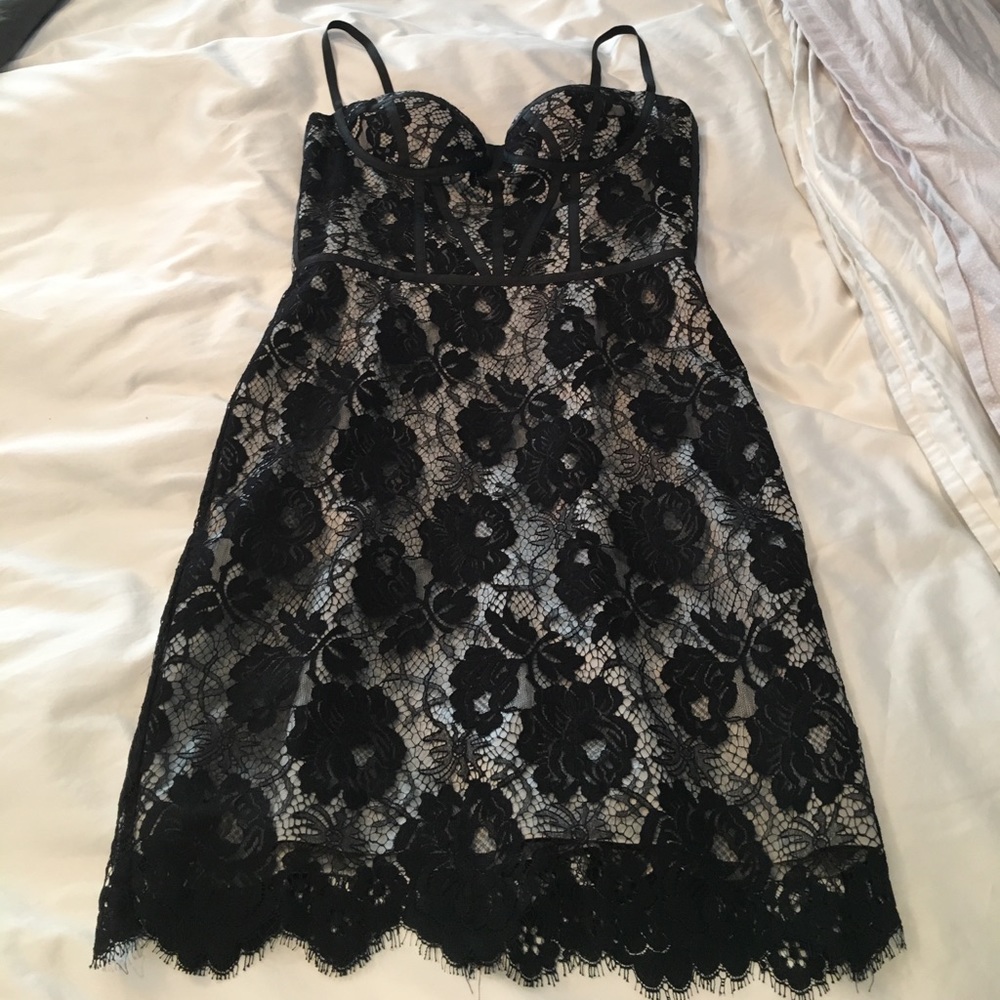 Black lace dress