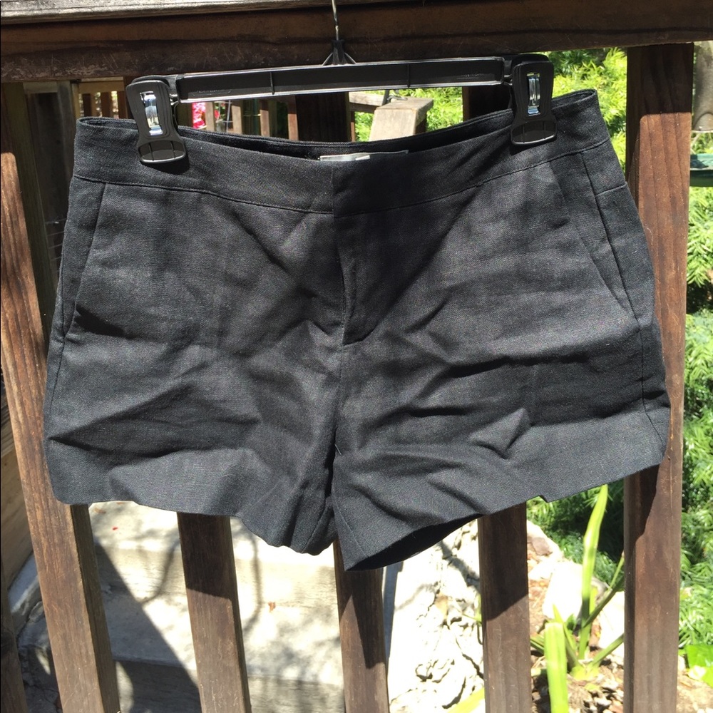 New Joie black linen shorts