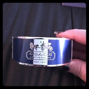 Coach blue and silver bangle