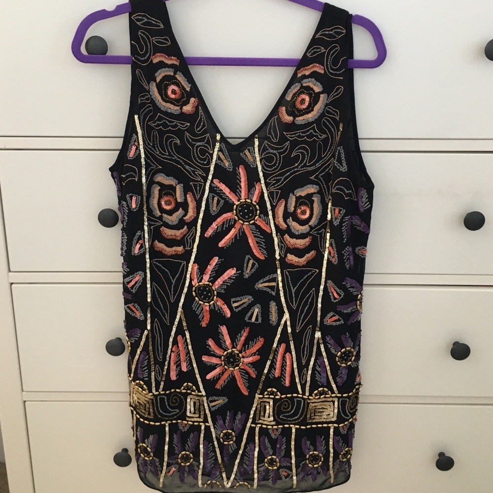 free people mini dress black XS