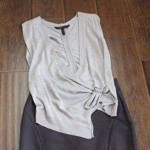 BCBG Grey Sleeveless Sweater
