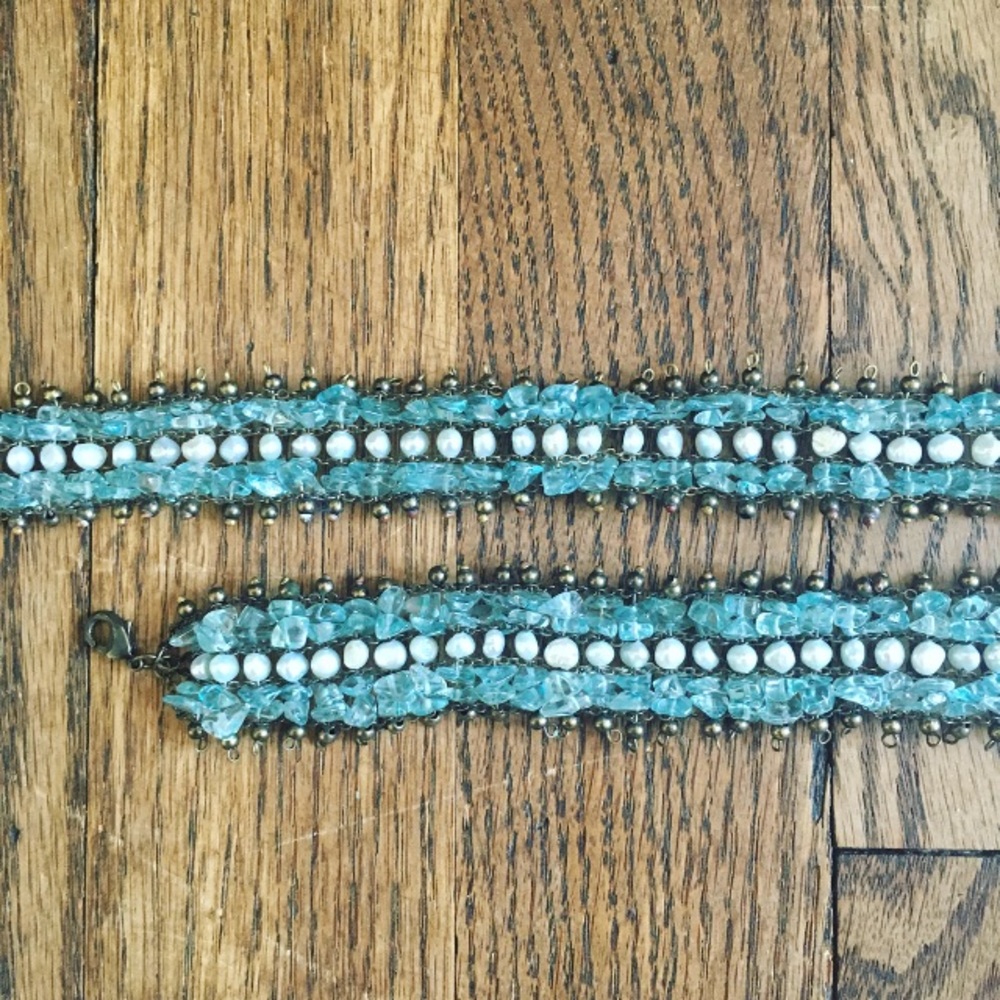 Gorgeous freshwater pearl choker and bracelet set! - Picture 2 of 3