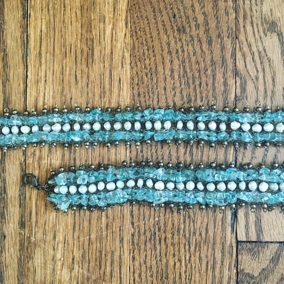 Gorgeous freshwater pearl choker and bracelet set! - Picture 2 of 3