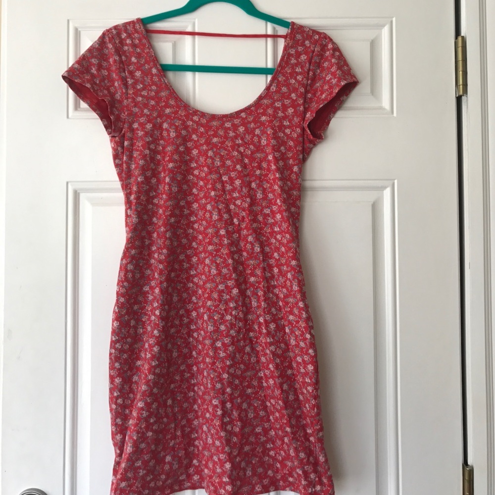 A red short dress from Urban Outfitters.