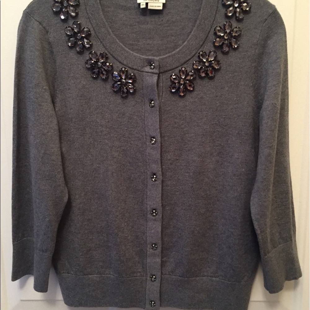 Kate spade 3/4 length sleeve cardigan wit jewels