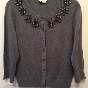 Kate spade 3/4 length sleeve cardigan wit jewels